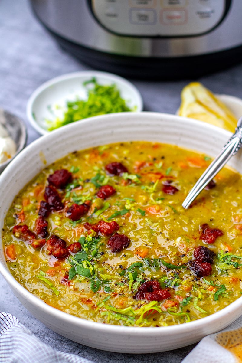 Instant Pot Green Split Pea & Chorizo Stew