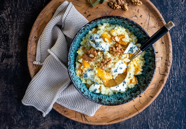 Instant Pot  Butternut Squash Risotto With Blue Cheese