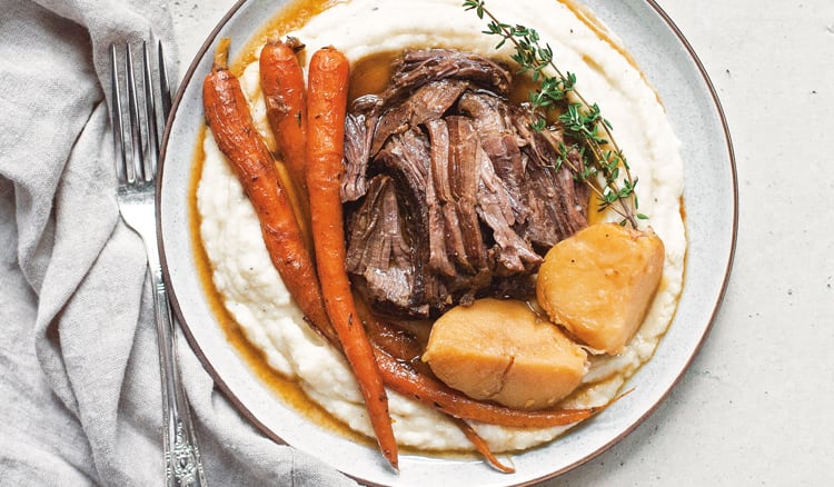 INSTANT POT BALSAMIC POT ROAST WITH DIJON MUSTARD
