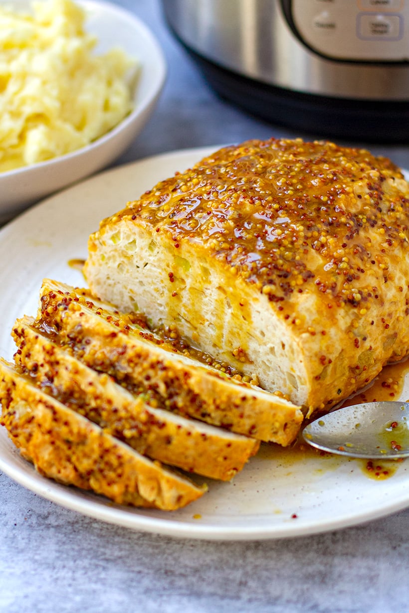 Chicken Meatloaf With   Honey Mustard Glaze & Mashed Potatoes
