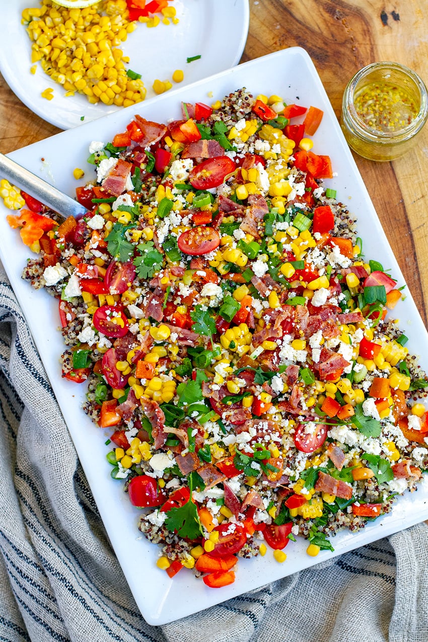 Quinoa Corn & Bacon Salad With Instant Pot