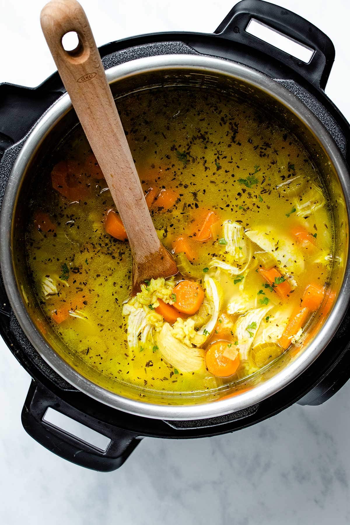 Instant Pot Chicken and Rice Soup