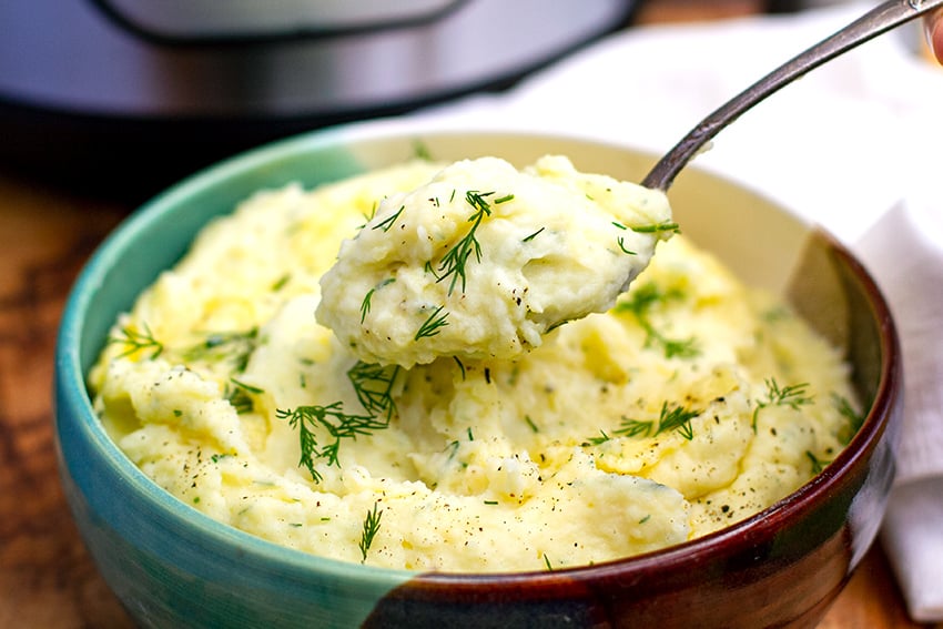 Cream Cheese Mashed Potatoes With Dill