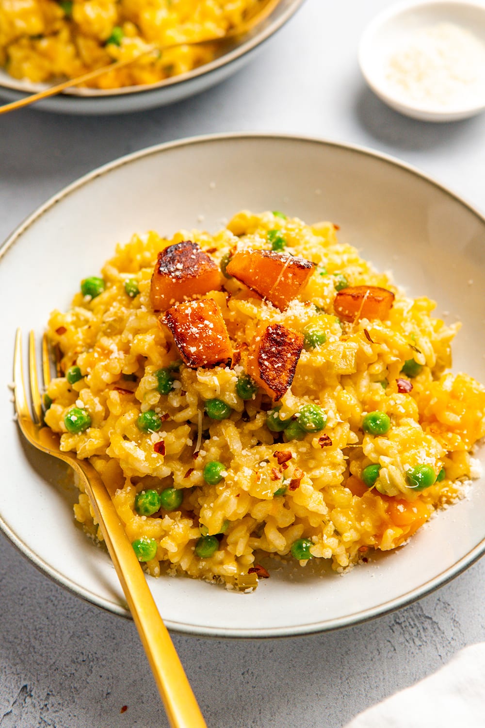 Kabocha Squash & Pea Risotto