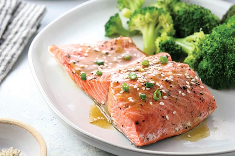Easy Soy-Ginger Instant Pot Salmon and Broccoli