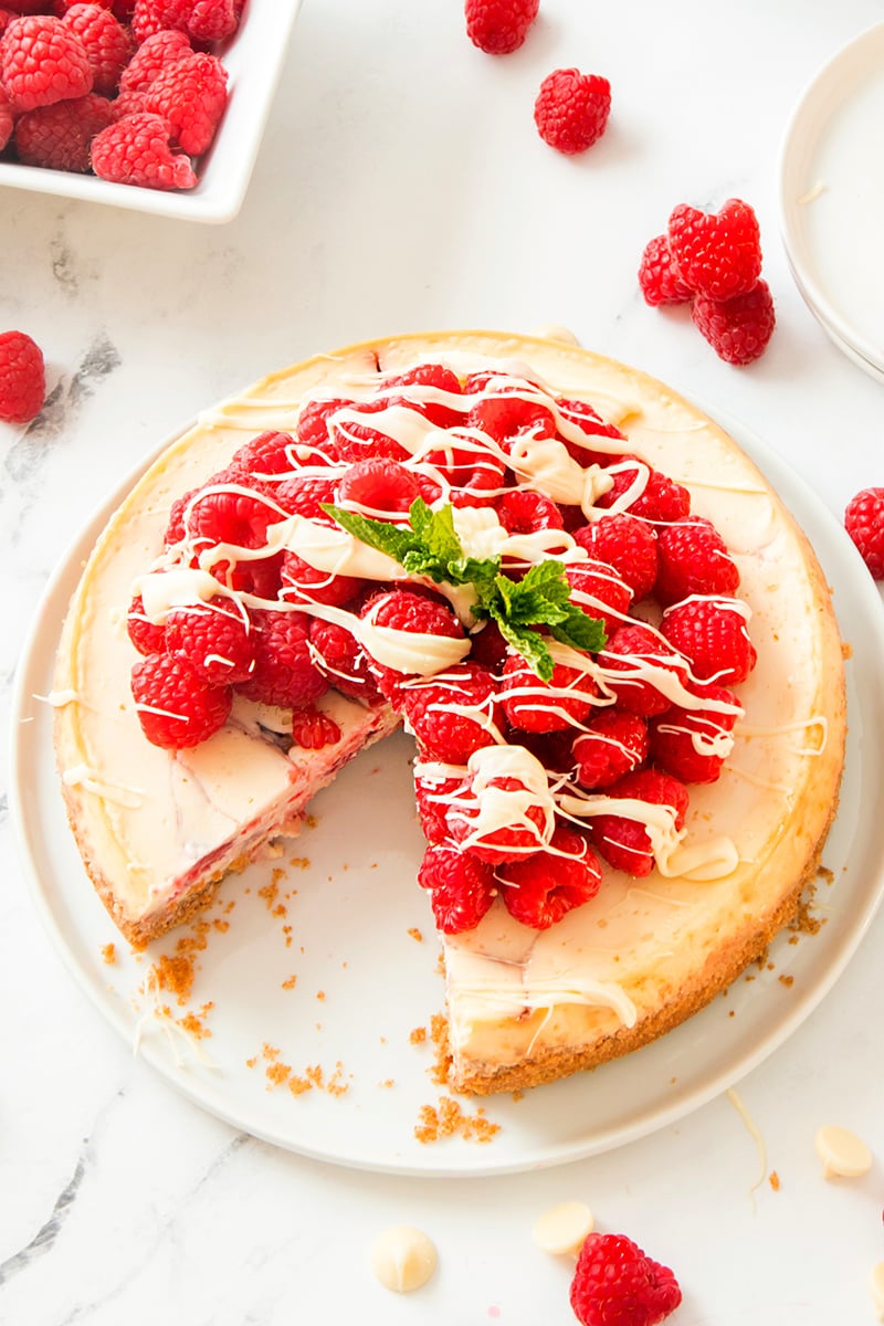 White Chocolate Raspberry Cheesecake 