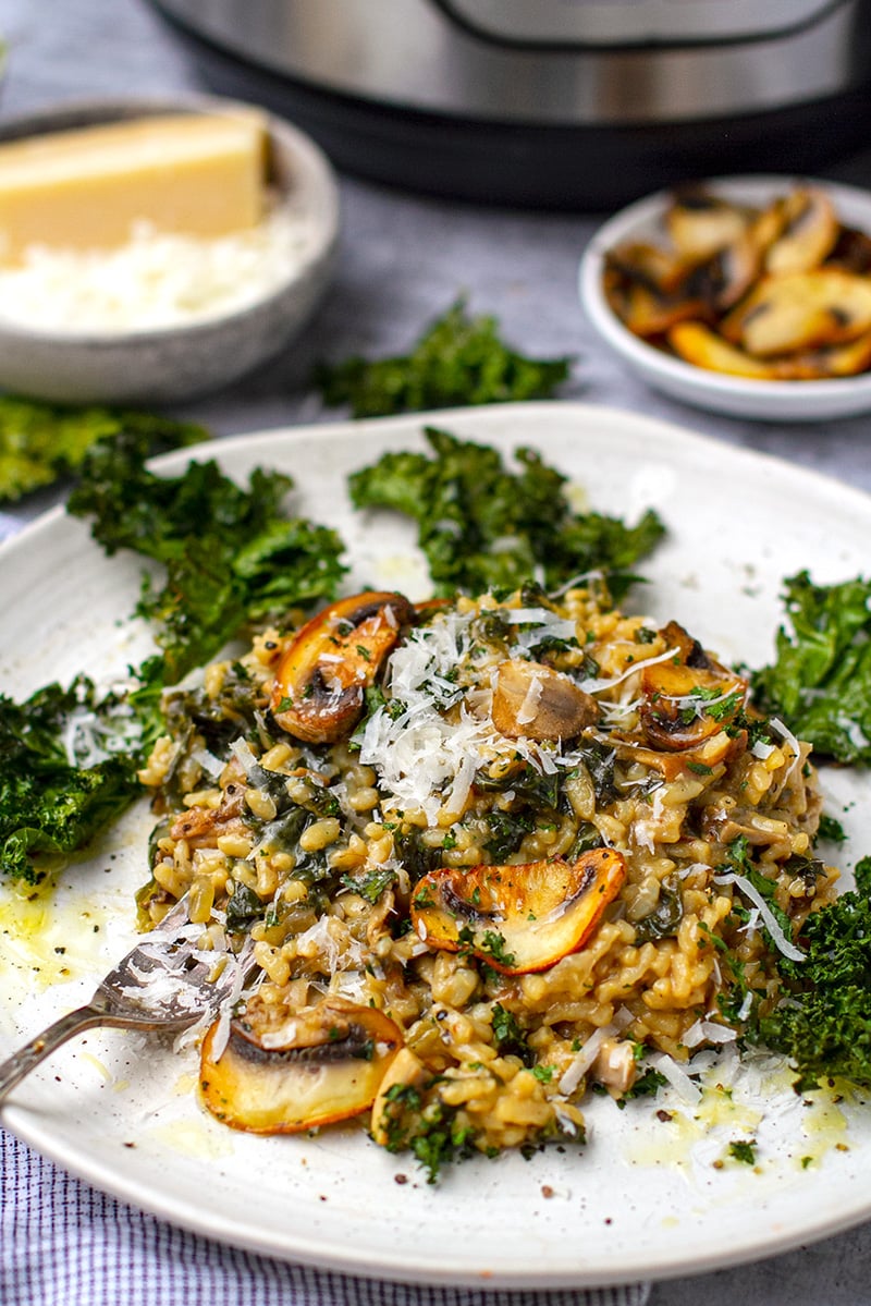 Mushroom Kale Risotto