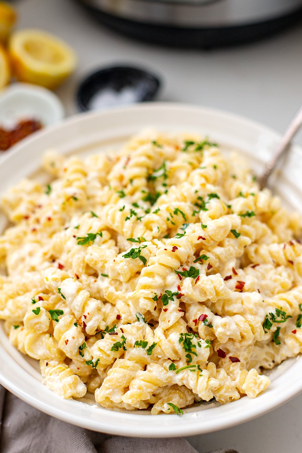 Instant Pot Ricotta Lemon Pasta