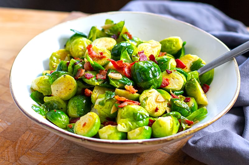 Brussels Sprouts With Crispy Bacon
