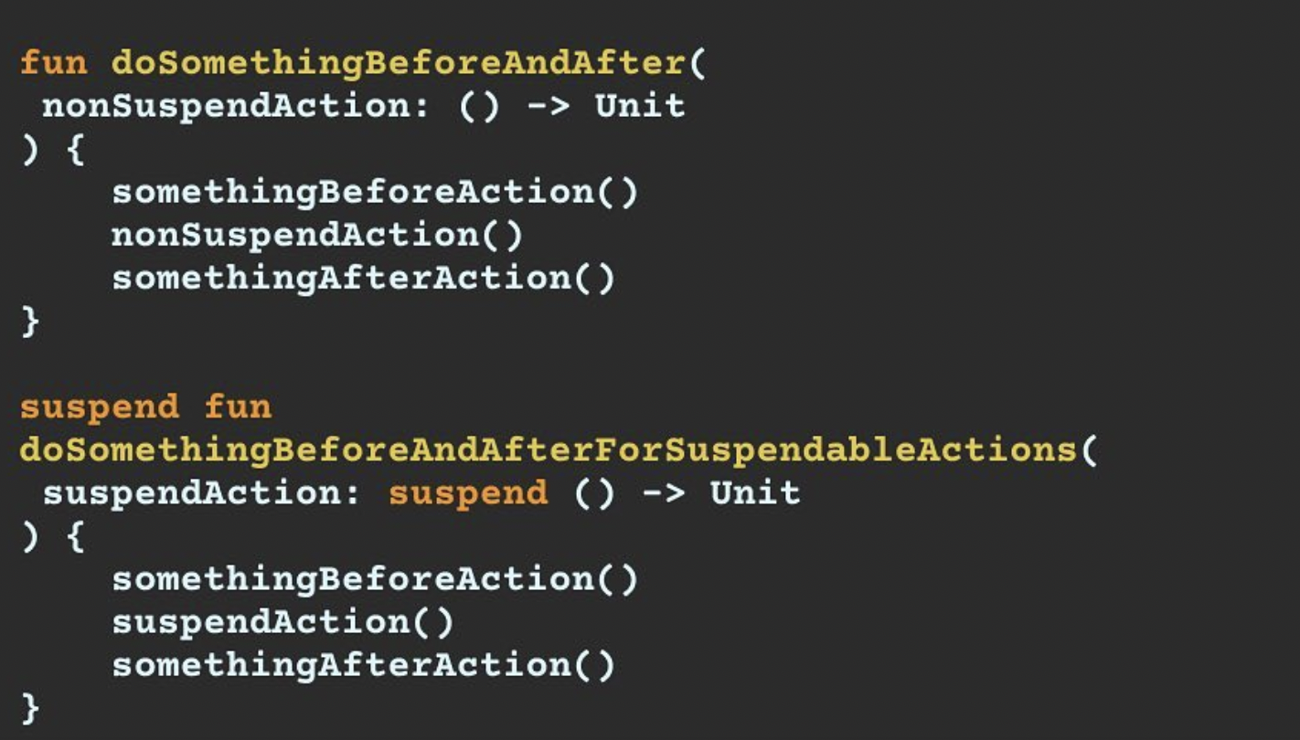 Suspend and Non-Suspend as Parameter in Kotlin