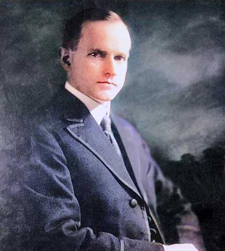 Calvin Coolidge, 1920. Touch of color by Legends of America