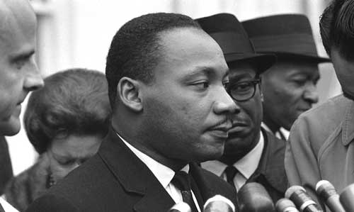 Martin Luther King, Jr at the White House by Warren K. Leffler, 1963.
