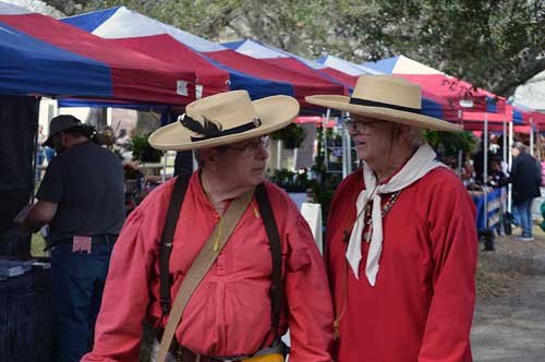 Period re-enactors during 2023 Texas Independence Day Celebration