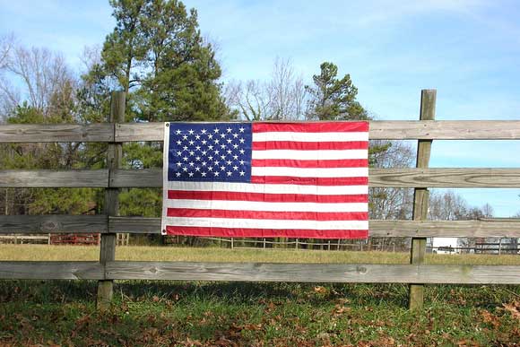 Flag on a Fence