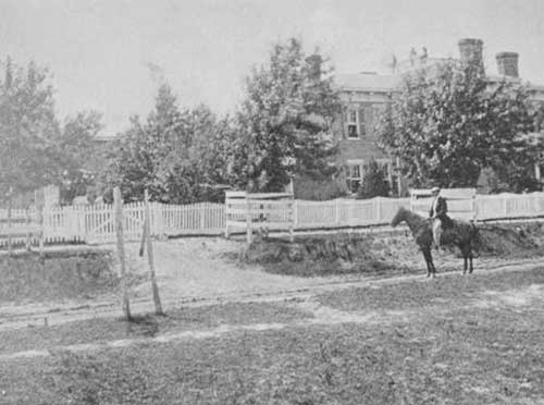 Kersey Coates in front of his mansion in Quality Hill.