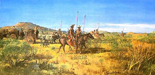 Painting of Comanchero Traders