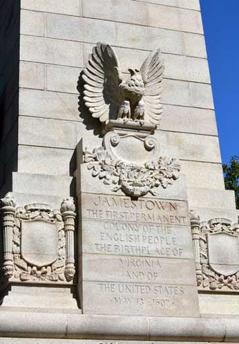 Jamestown VA Monument
