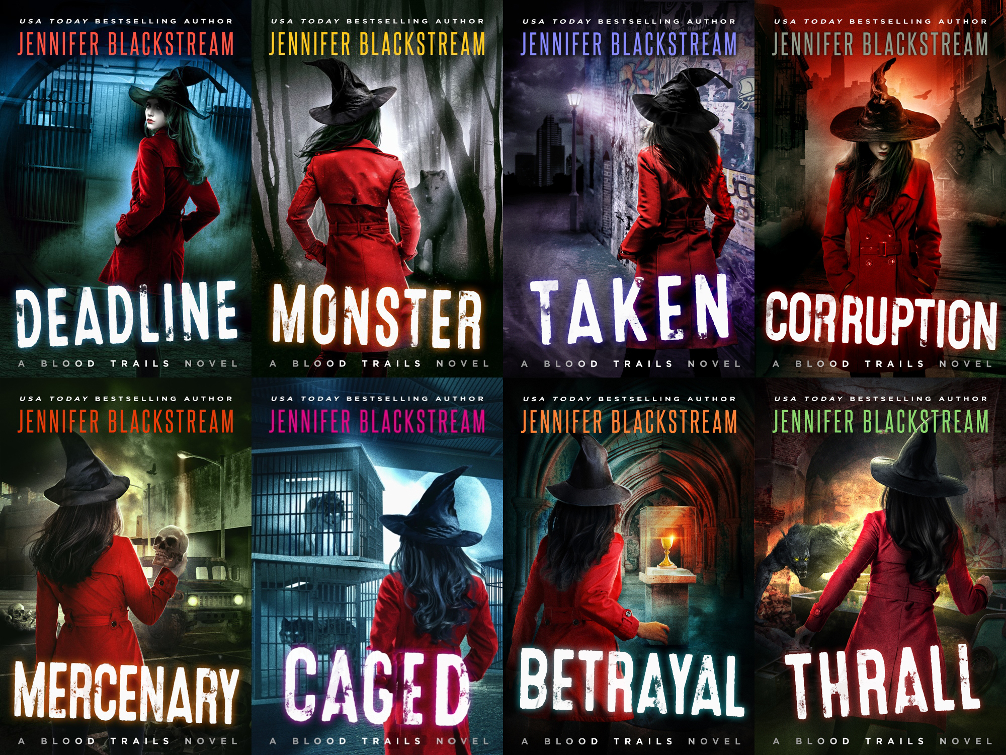 collection of Blood Trails series covers