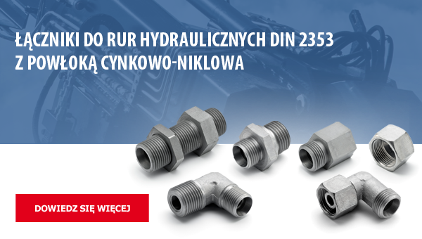 Łączniki do rur hydraulicznych DIN 2353 z powłoką cynkowo-niklowa