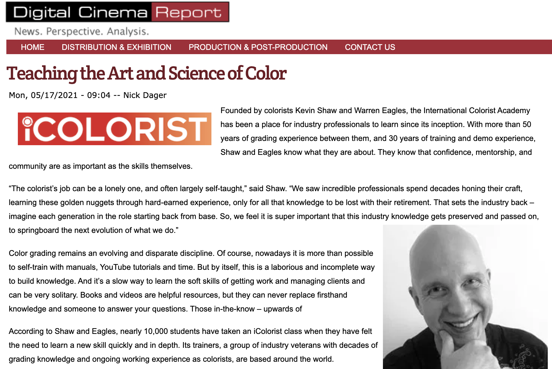 iColorist in Digital Cinema Report