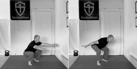 Brett Jones shows the difference between a squat and a hinge