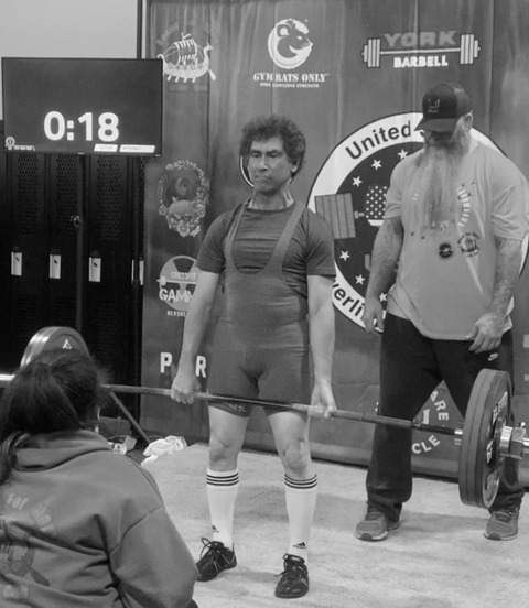 Steve Freides during a deadlift meet