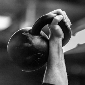 The grip on the kettlebell handle