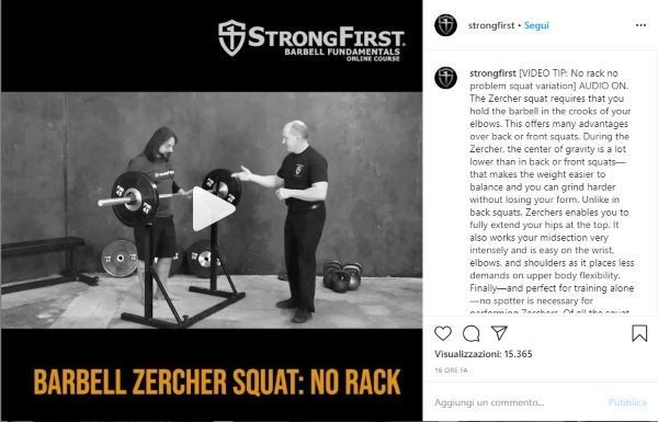 Video tip Zercher squat