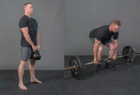 Jason Marshall performing the kettlebell  and barbell deadlift