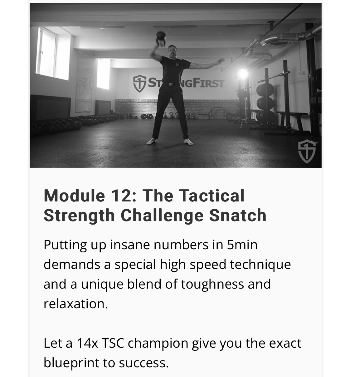 SPEED METAL TSC Snatch free module