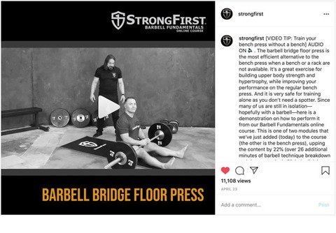 Video Tip Barbell Bridge Floor Press