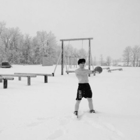 Derek Toshner performing the two-arm swing