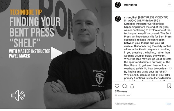 StrongFirst Video Tip Bent Press