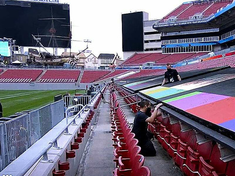 Raymond James Stadium preparations for Super Bowl 55