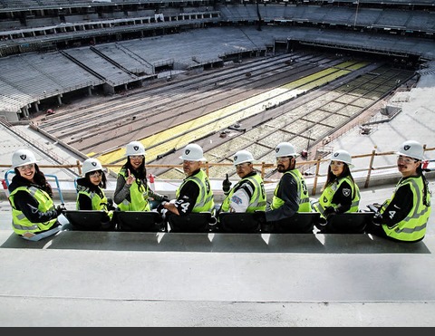 Allegiant Stadium first seats installed