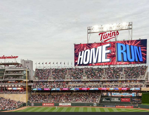 Target Field with new Daktronics display