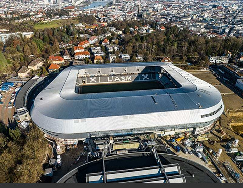 Stadium in Linz Austria ready