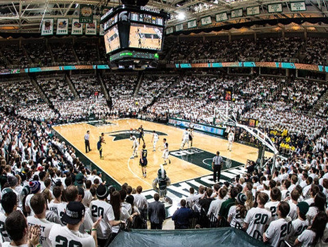 Michigan State basketball game at full capacity