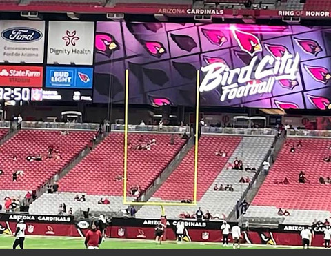 State Farm Stadium with Daktronics displays