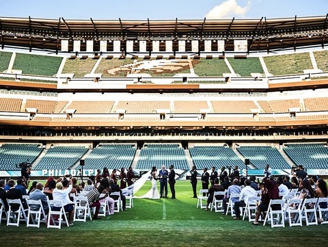 Philadelphia Eagles stadium as wedding venue
