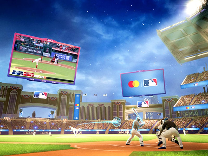 MLB first regular game and virtual ballpark