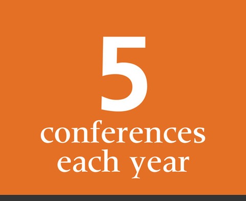 5 conferences each year