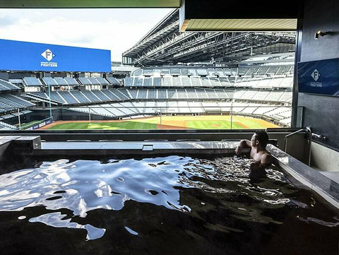 Baseball stadium in Japan offers sauna experience