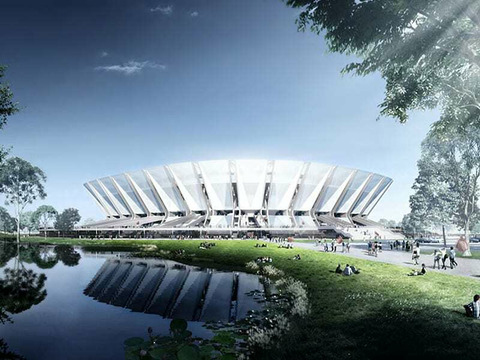 China Kunshan stadium construction update