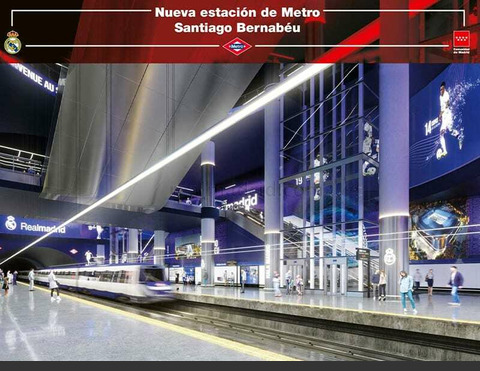 Santiago Bernabéu Metro Stadion unveiled
