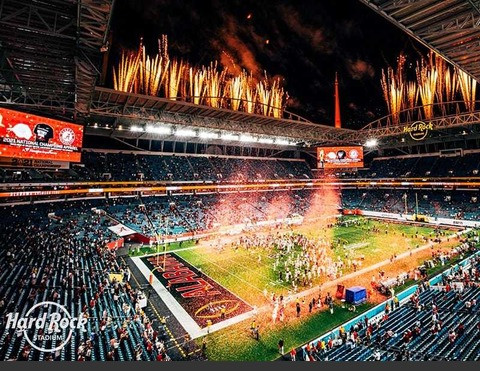 Hard Rock Stadium College Football Championship Game with fans