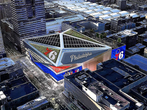 76ers arena facing a pushback