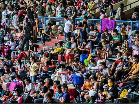 Philippines Manila stadium as testing center