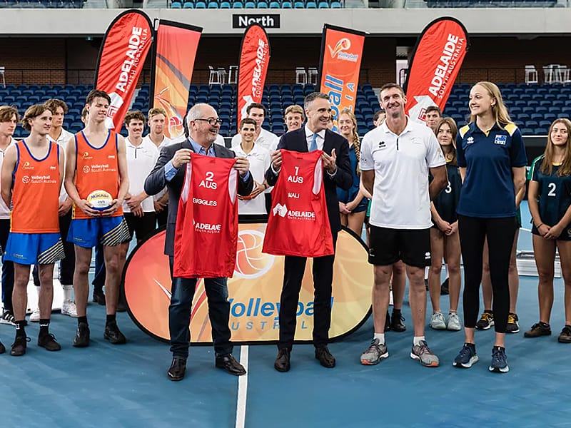 Beach Volleyball at tennis venue in Australia