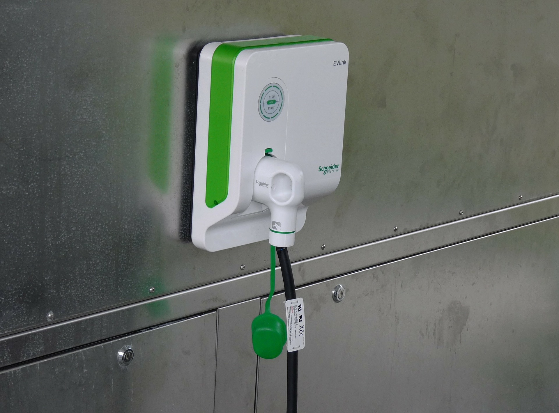 Photo of a electric vehicle wall charger